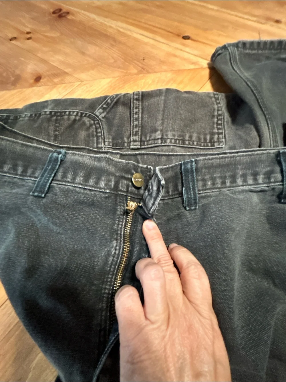 Carhartt Gray-black Carpenter Pants with Utility Pockets